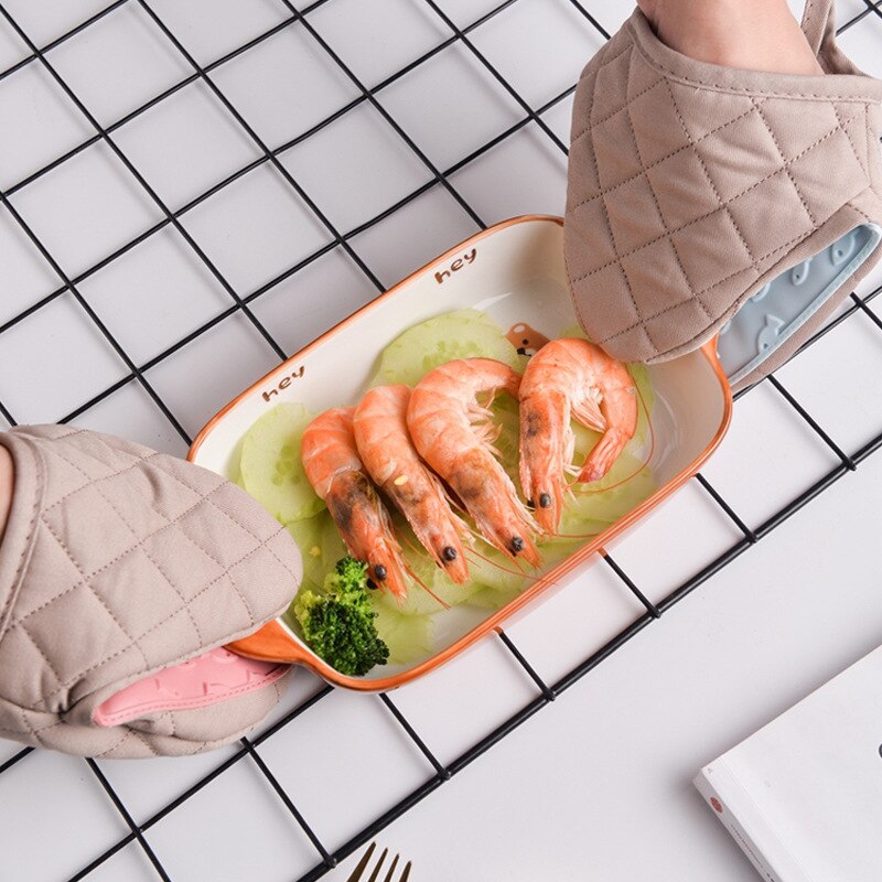 Cotton-Silicone Oven Gloves