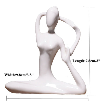 Yoga Abstract Art Ceramic Statue