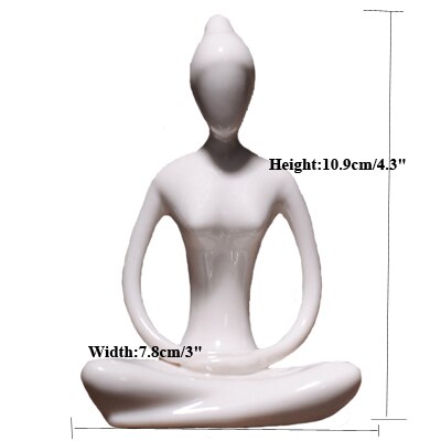 Yoga Abstract Art Ceramic Statue