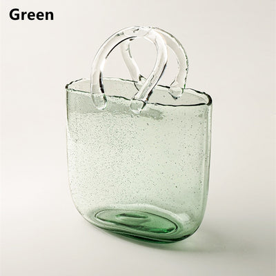 Glass and Bubble Glass Flower Vase