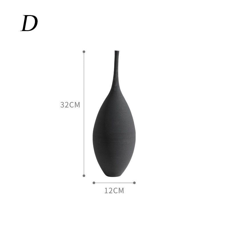 Brushed Finishing Ceramic Vase