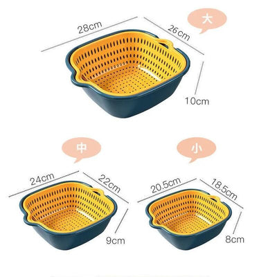 Double-Layer Vegetable Washing Basket