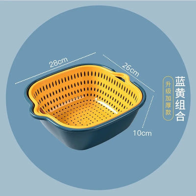 Double-Layer Vegetable Washing Basket