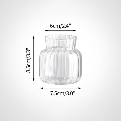 Clear Glass Flowers Vase, Model #2