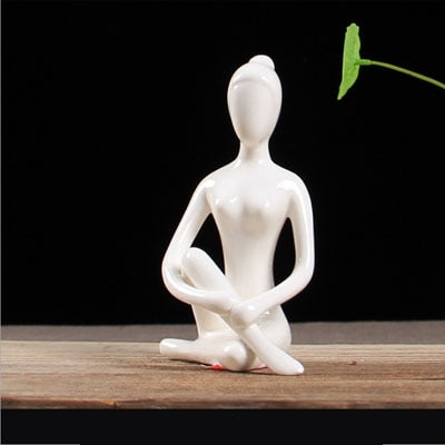 Yoga Abstract Art Ceramic Statue