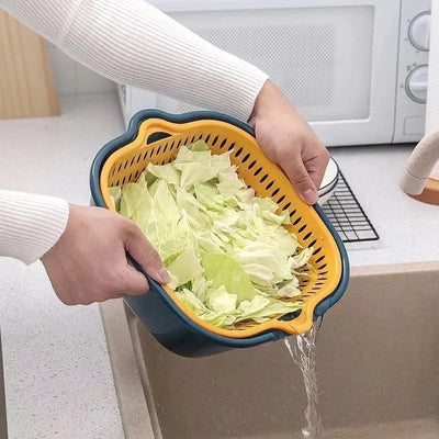 Double-Layer Vegetable Washing Basket