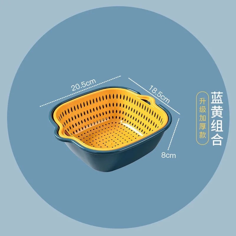 Double-Layer Vegetable Washing Basket