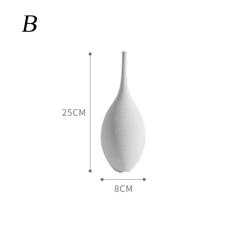 Brushed Finishing Ceramic Vase