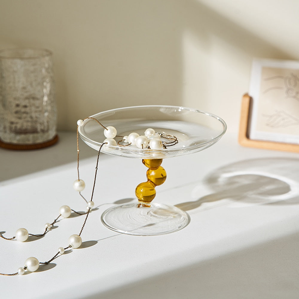 Bead tray made of crystal glass